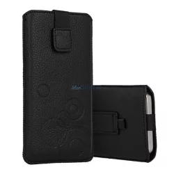  HUSĂ! - DEKO caz în picioare (universal, rotund, trageți velcro, centura de fixare, dimensiunea L) BLACK