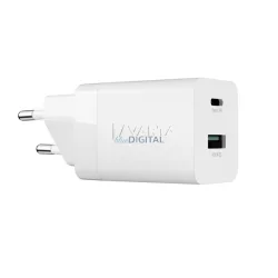   Încărcător de rețea VARTA cu mufă USB+Type-C (38W, GaN, încărcător rapid PD 3.0) ALB