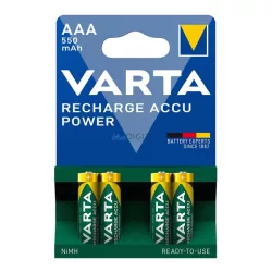   Baterie VARTA RECHARGE ACCU POWER (AAA, 1.2V, 550mAh Ni-MH, reîncărcabilă) 4 buc/pachet