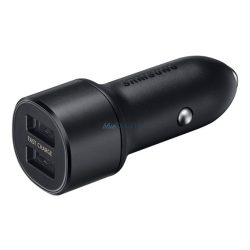   Încărcător auto SAMSUNG 2 prize USB (15W, încărcător rapid) NEGRU
