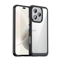   HUSĂ! - Silicon protector de telefon (rezistent la șocuri, spate transparent) BLACK Honor 400 Lite