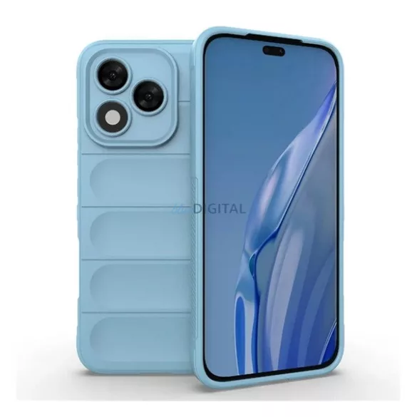 HUSĂ! - Silicon protector de telefon (rezistență la șocuri, protecția camerei, 3D) LIGHT BLUE Honor 400 Lite