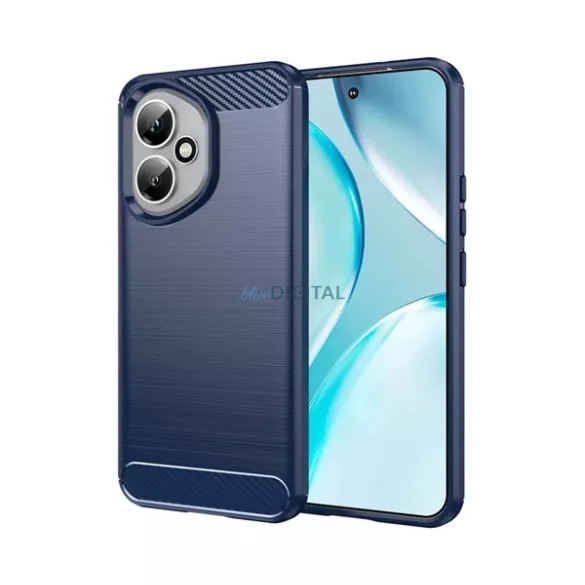 HUSĂ! - Silicon protector de telefon (rezistent la impact, călcâi pernă de aer, periat, model de carbon) CUTTING BLOCK Honor 400