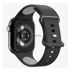   SPIGEN NANO POP Strap (dimensiune personalizată, mare, mată, silicon) BLACK Apple Watch Series 5 44mm, Watch Series 4 44mm, Watch Series 3 42mm