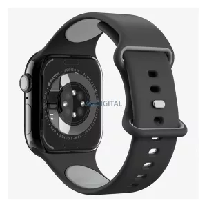 SPIGEN NANO POP Strap (dimensiune personalizată, mare, mată, silicon) BLACK Apple Watch Series 5 44mm, Watch Series 4 44mm, Watch Series 3 42mm