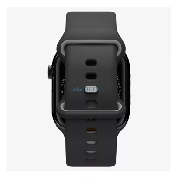 SPIGEN NANO POP Strap (dimensiune personalizată, mare, mată, silicon) BLACK Apple Watch Series 5 44mm, Watch Series 4 44mm, Watch Series 3 42mm