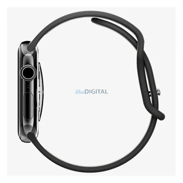 SPIGEN NANO POP Strap (dimensiune personalizată, mare, mată, silicon) BLACK Apple Watch Series 5 44mm, Watch Series 4 44mm, Watch Series 3 42mm