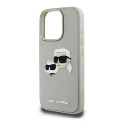   HUSĂ! - KARL LAGERFELD 3D RUBBER DOUBLE HEADS silicon protector de telefon (rezistent la șocuri, 3D) BÉZS Apple iPhone 16 Pro