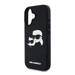   HUSĂ! - KARL LAGERFELD 3D RUBBER DOUBLE HEADS silicon telefon protector (rezistent la impact, 3D) BLACK Apple iPhone 16