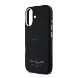   HUSĂ! - KARL LAGERFELD GRAINED PU HOTEL RSG silicon protector de telefon (rezistent la șocuri, efect de piele spate) BLACK Apple iPhone 16