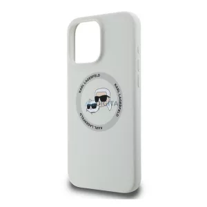 HUSĂ! - KARL LAGERFELD LIQUID SILICONE K&CH HEADS MAGSAFE silicon protector de telefon (rezistent la impact, MagSafe) BÉZS Apple iPhone 16 Pro