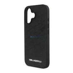   HUSĂ! - KARL LAGERFELD PU QUILTED PATTERN silicon protector de telefon (rezistent la șocuri, efect de piele spate) BLACK Apple iPhone 16