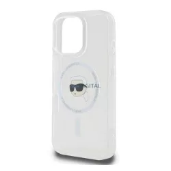   HUSĂ! - KARL LAGERFELD IML KARL HEAD METAL FRAME MAGSAFE silicon protector de telefon (rezistent la șocuri, protecția camerei, MagSafe) pentru Apple iPhone 16 Pro