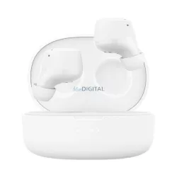   BELKIN SOUNDFORM BOLT căști bluetooth STAREO (v5.2, TWS, microfon, IPX4 rezistent la apă + încărcător) ALB
