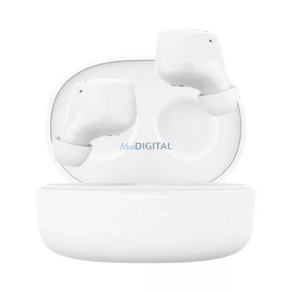 BELKIN SOUNDFORM BOLT căști bluetooth STAREO (v5.2, TWS, microfon, IPX4 rezistent la apă + încărcător) ALB