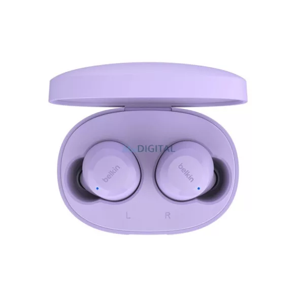 BELKIN SOUNDFORM BOLT căști bluetooth STAREO (v5.2, TWS, microfon, IPX4 rezistent la apă + încărcător) LILA