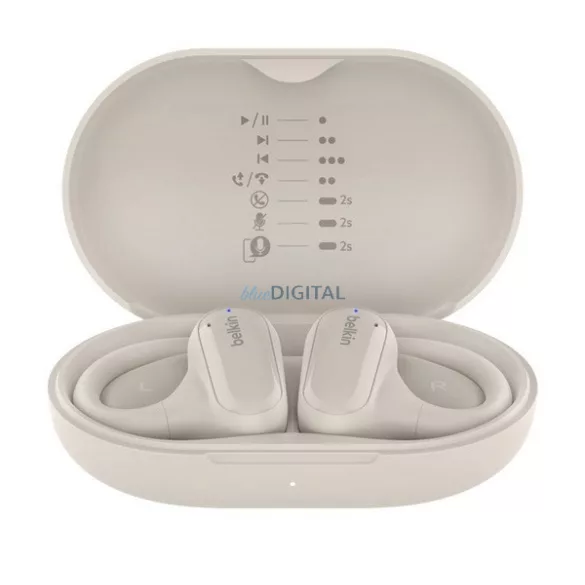 BELKIN SOUNDFORM CLARFIT căști bluetooth STARS (v5.3, TWS, microfon, clip-on, IPX5 + încărcător)