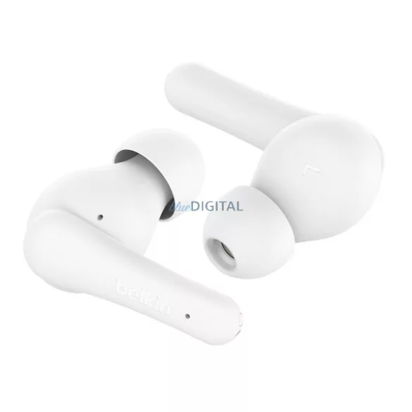 BELKIN SOUNDFORM RHYTHM căști bluetooth STAREO (v5.3, TWS, microfon, anulare zgomot, IPX5 + încărcător) ALB