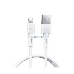   REMAX LEYA cablu de date (USB - lightning, 2.4A, încărcător rapid, 100cm) ALB