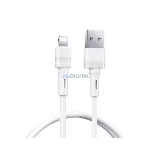 REMAX LEYA cablu de date (USB - lightning, 2.4A, încărcător rapid, 100cm) ALB