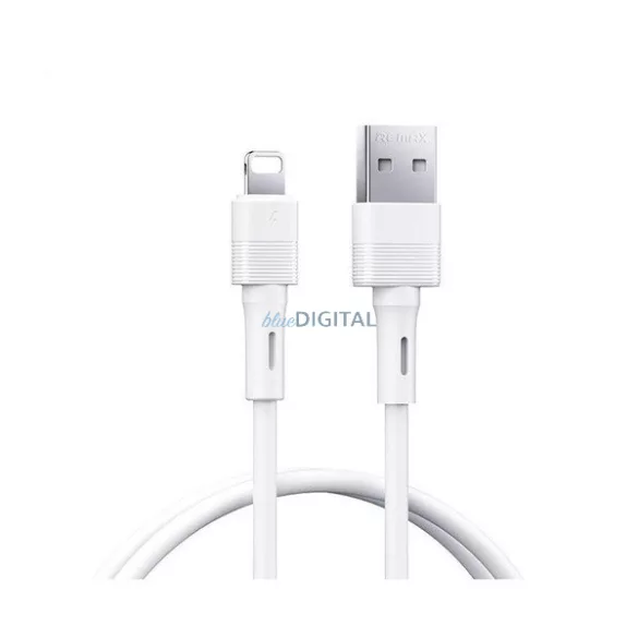 REMAX LEYA cablu de date (USB - lightning, 2.4A, încărcător rapid, 100cm) ALB