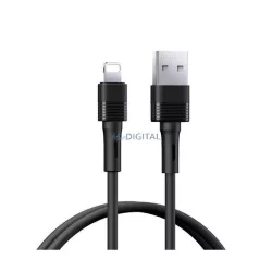   REMAX LEYA cablu de date (USB - lightning, 2.4A, încărcător rapid, 100cm) NEGRU