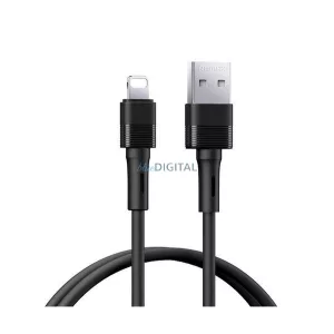 REMAX LEYA cablu de date (USB - lightning, 2.4A, încărcător rapid, 100cm) NEGRU