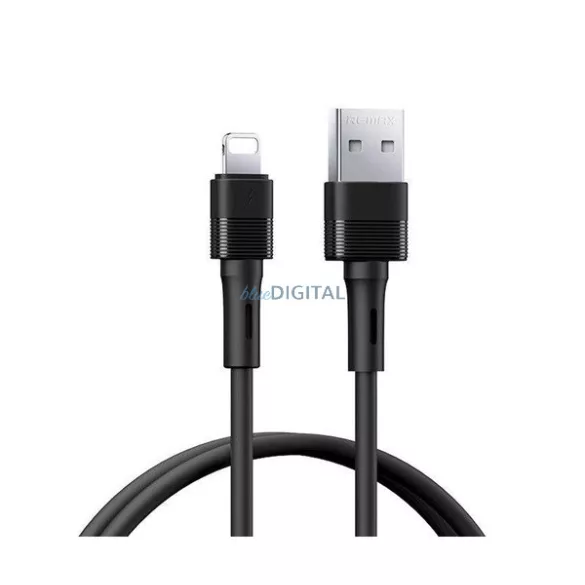 REMAX LEYA cablu de date (USB - lightning, 2.4A, încărcător rapid, 100cm) NEGRU