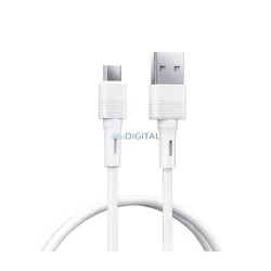   REMAX LEYA cablu de date (USB - microUSB, 2.4A, încărcător rapid, 100cm) ALB