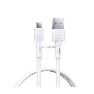 REMAX LEYA cablu de date (USB - microUSB, 2.4A, încărcător rapid, 100cm) ALB