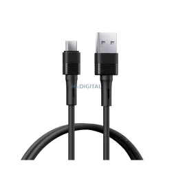   REMAX LEYA cablu de date (USB - microUSB, 2.4A, încărcător rapid, 100cm) NEGRU