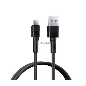 REMAX LEYA cablu de date (USB - microUSB, 2.4A, încărcător rapid, 100cm) NEGRU