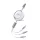 REMAX LINON cablu de date 3in1 (USB - fulger/Type-C/microUSB, 2.4A, 66W, încărcător rapid, 100cm) ALB