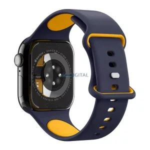 SPIGEN NANO POP Strap (dimensiune personalizată, mică, mată, silicon) BUTTON BLUE Apple Watch Series SE 2 40mm, Watch Series 2 42mm, Watch Series 2 38mm