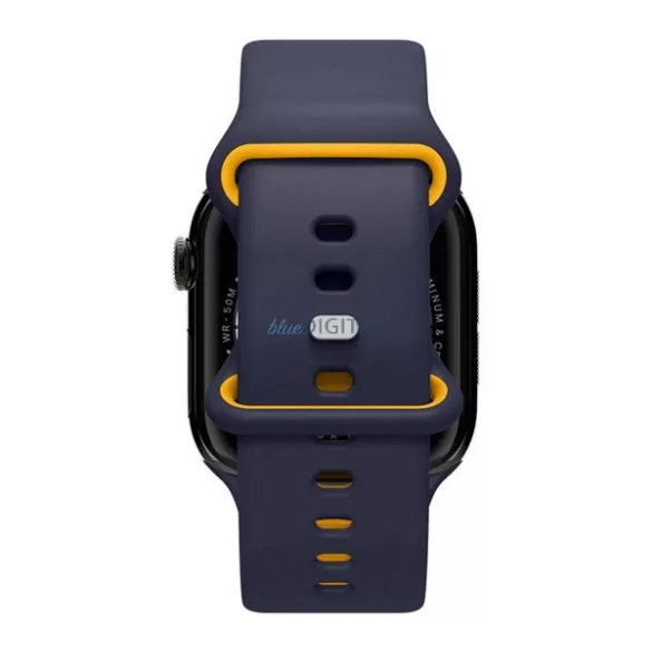 SPIGEN NANO POP Strap (dimensiune personalizată, mică, mată, silicon) BUTTON BLUE Apple Watch Series SE 2 40mm, Watch Series 2 42mm, Watch Series 2 38mm