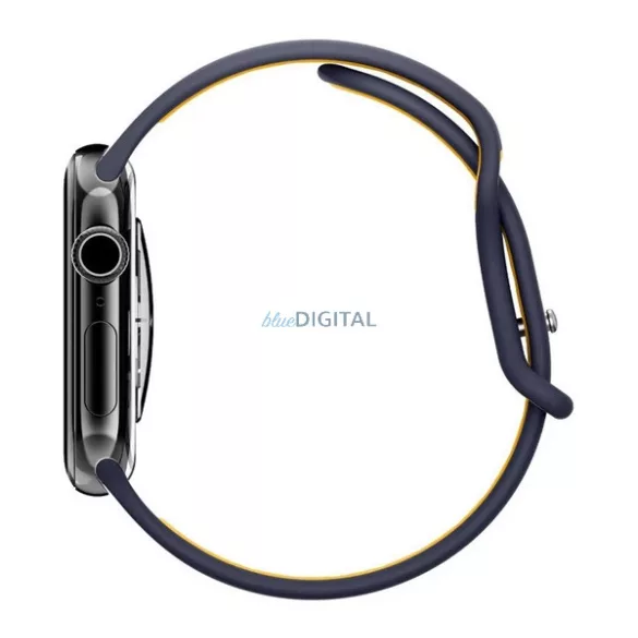SPIGEN NANO POP Strap (dimensiune personalizată, mică, mată, silicon) BUTTON BLUE Apple Watch Series SE 2 40mm, Watch Series 2 42mm, Watch Series 2 38mm