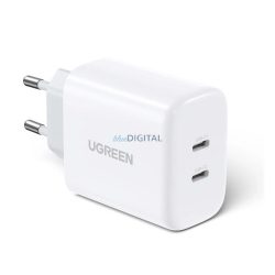   UGREEN CD243 încărcător de rețea 2 prize Type-C (40W, încărcător rapid PD 3.0) ALB