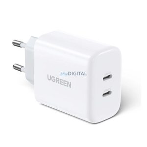 UGREEN CD243 încărcător de rețea 2 prize Type-C (40W, încărcător rapid PD 3.0) ALB