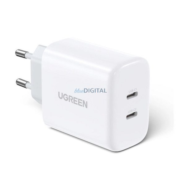 UGREEN CD243 încărcător de rețea 2 prize Type-C (40W, încărcător rapid PD 3.0) ALB