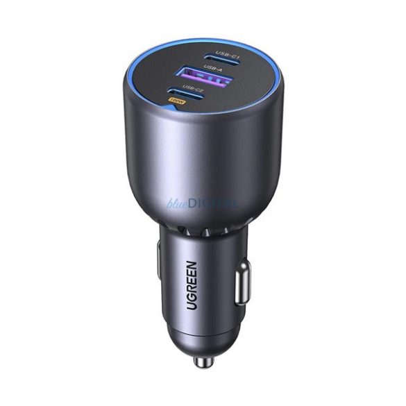 UGREEN EC705 Încărcător auto USB+2 Priză tip C (130W, încărcător rapid PD 3.0) NEGRU