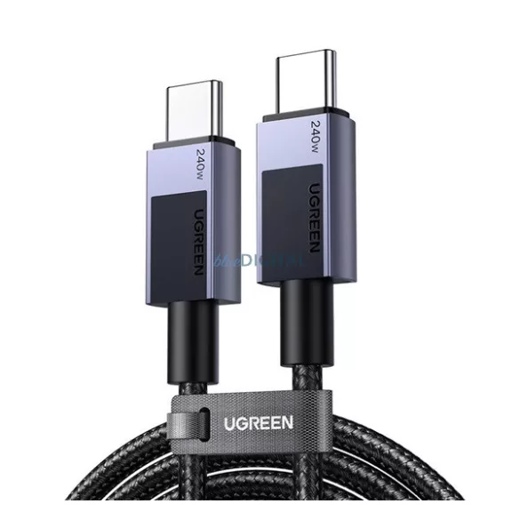 UGREEN L513 cablu de date (Tip-C - Tip-C, 240W, încărcător rapid PD 4.0, 300cm, șiret) VERDE