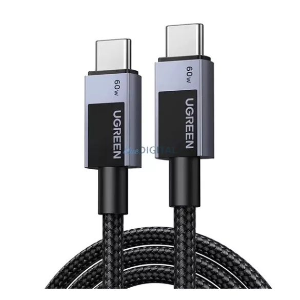 UGREEN L524 cablu de date (Tip-C la Tip-C, 60W, încărcător rapid PD, 200cm, șiret)