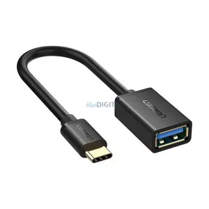 UGREEN US154 cablu adaptor (mufă USB - Tip-C, OTG, 15cm) NEGRU