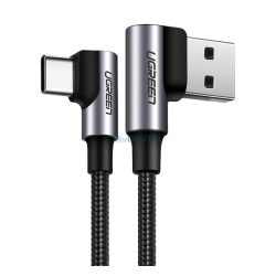   UGREEN US176 cablu de date (USB - Tip-C, 3A, încărcător rapid 3.0, 50cm, 90 grade, șiret)