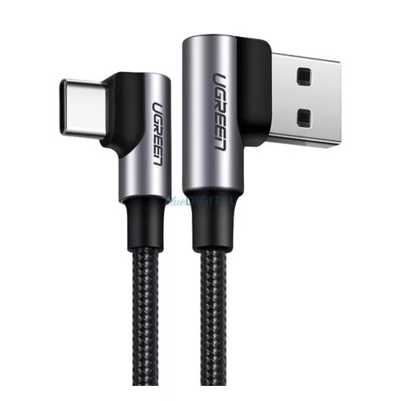UGREEN US176 cablu de date (USB - Tip-C, 3A, încărcător rapid 3.0, 50cm, 90 grade, șiret)