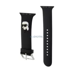   KARL LAGERFELD KARL HEAD NFT Strap (dimensiune personalizată, mică, silicon, cataramă metalică) BLACK Apple Watch Series 5 40mm, Watch Series 4 40mm, Watch Series 3 38mm