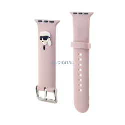   KARL LAGERFELD KARL HEAD NFT Strap (dimensiune personalizată, mică, silicon, cataramă metalică) BRONZE Apple Watch Series 5 40mm, Watch Series 4 40mm, Watch Series 3 38mm
