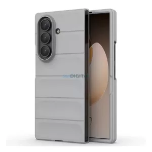 HUSĂ! - Silicon protector de telefon (rezistent la șocuri, protecție cameră, 3D) CLEAR GREY Samsung Galaxy Z Fold7 (SM-F966)