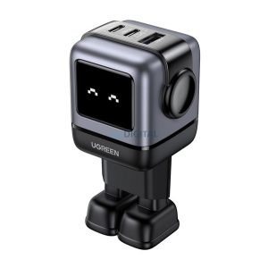 UGREEN NEXODE RG Încărcător de curent alternativ USB+2 cu priză Type-C (65W, GaN, încărcător rapid, afișaj LED)