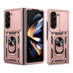   HUSĂ! - Protector de telefon din silicon Defender (rezistent la șocuri, inel de prindere, protector pentru cameră) ROȘU AURIU Samsung Galaxy Z Fold7 (SM-F966)